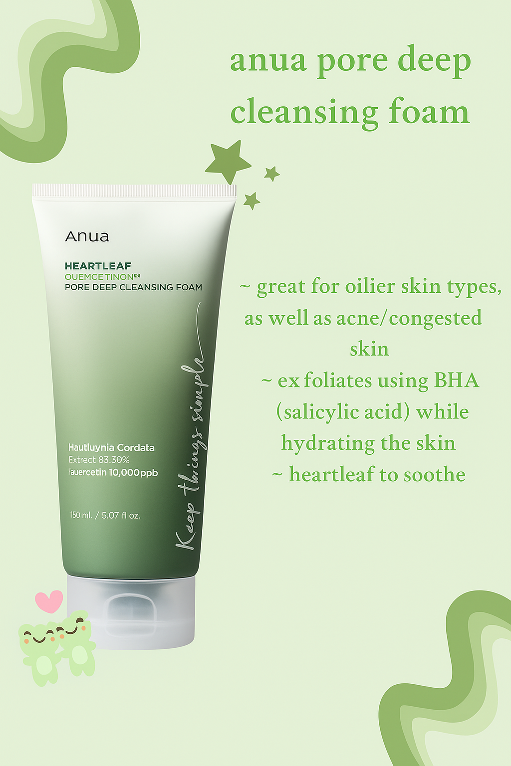 Anua Heartleaf Quercetinol Pore Deep Cleansing Foam